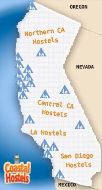 california hostels map